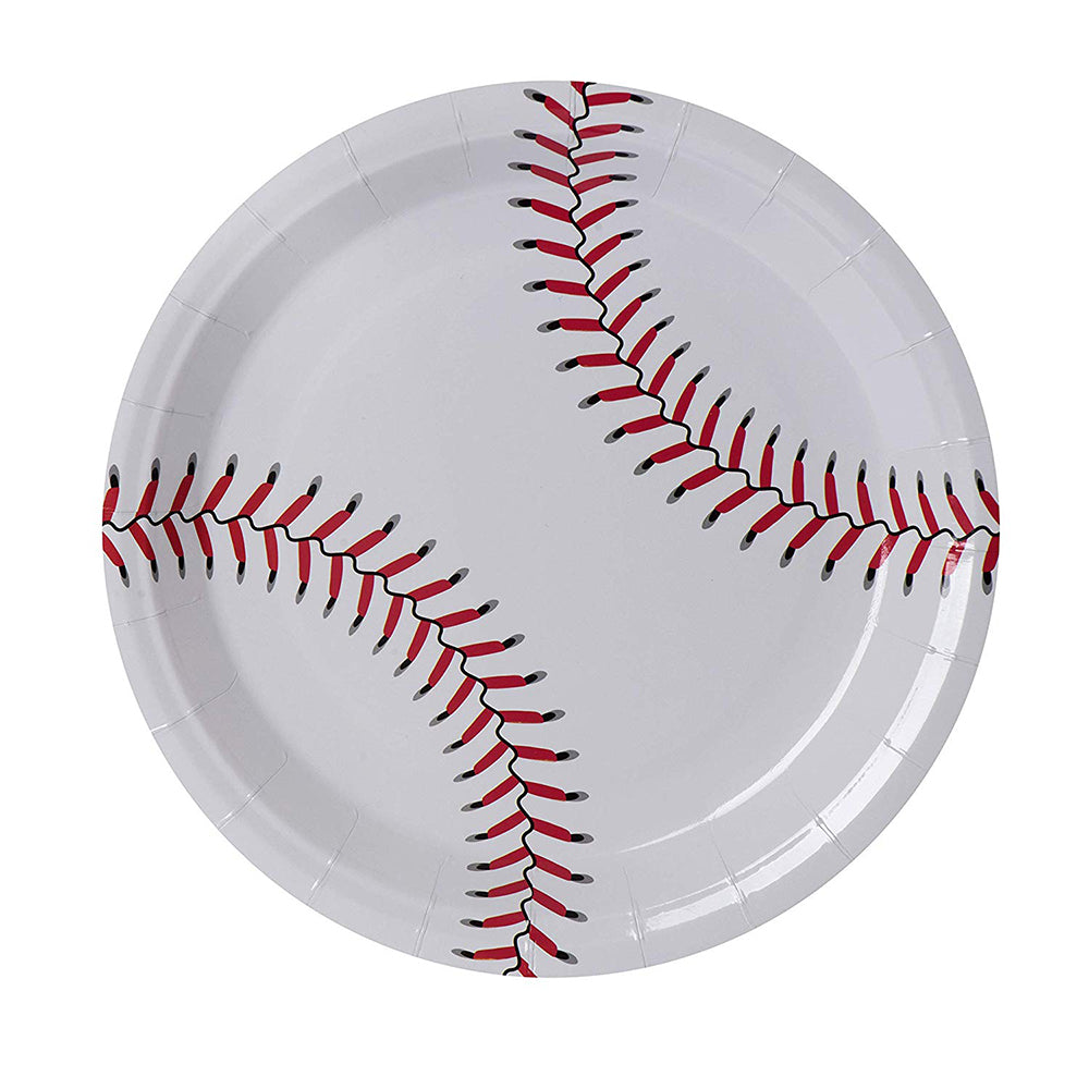 Baseball Themed Paper Plates 50 Pack 9"