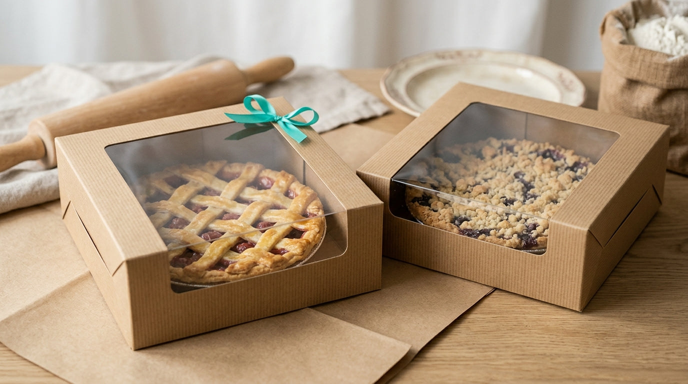 Pie Boxes With Windows: Acetate vs. PET Panels for Bakery Display