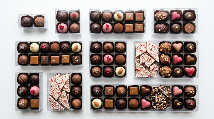 Clear Window Gift Boxes for Valentine Candy: Sizing Guide for Truffles, Bark, and Filled Chocolates
