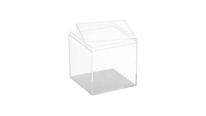 Clear Acrylic Boxes 4''X4''X4'' 2 Pack