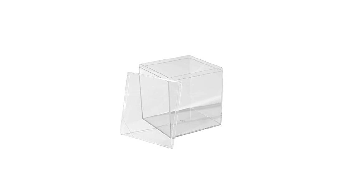 Clear Acrylic Boxes 4''X4''X4'' 2 Pack