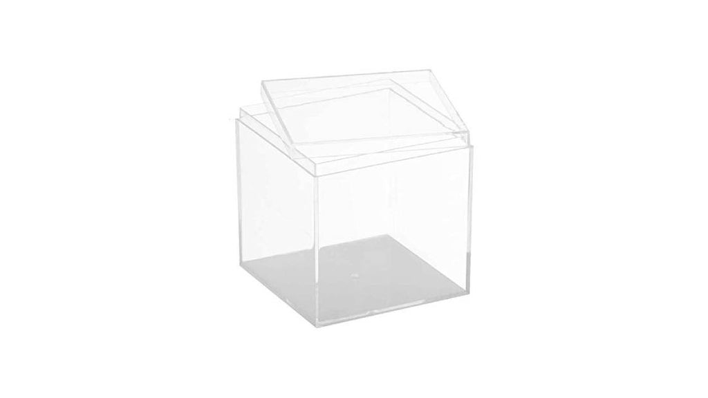 Hammont Clear Acrylic Boxes Round 4.75X2.1 16 Pack - Clear - 8