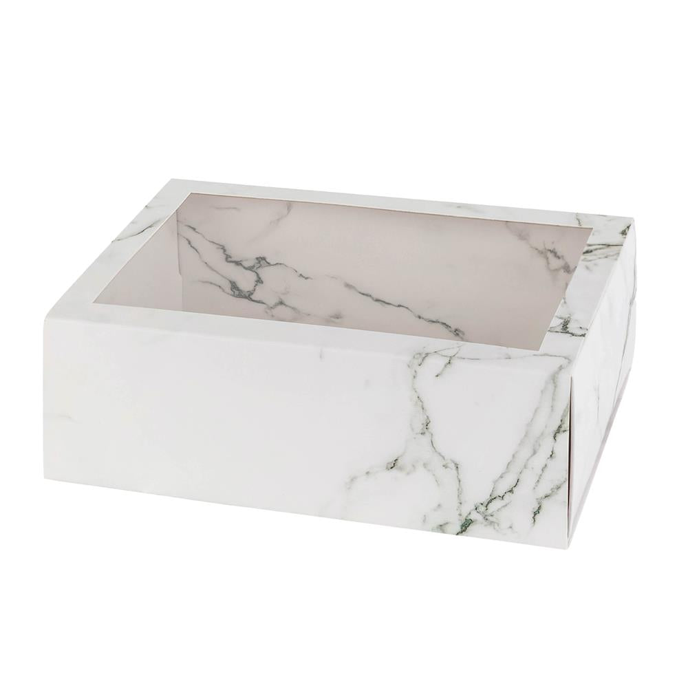 Clear Window Gift Boxes Rectangle White 7.5" X 5" X 2.5" 6 Pack