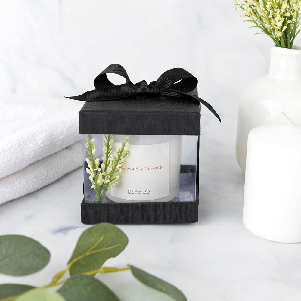 Clear Plastic Gift Boxes Black 4X4X4" Event Party Favor