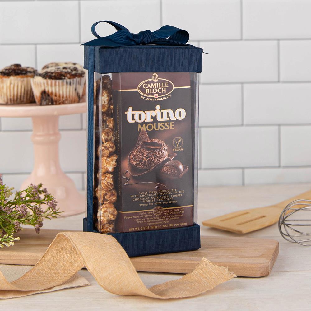 Plastic Gift Boxes Navy Blue 7.5X3.75X2.5" 6 Pack Bakery Boxes With Base Lid & Ribbon