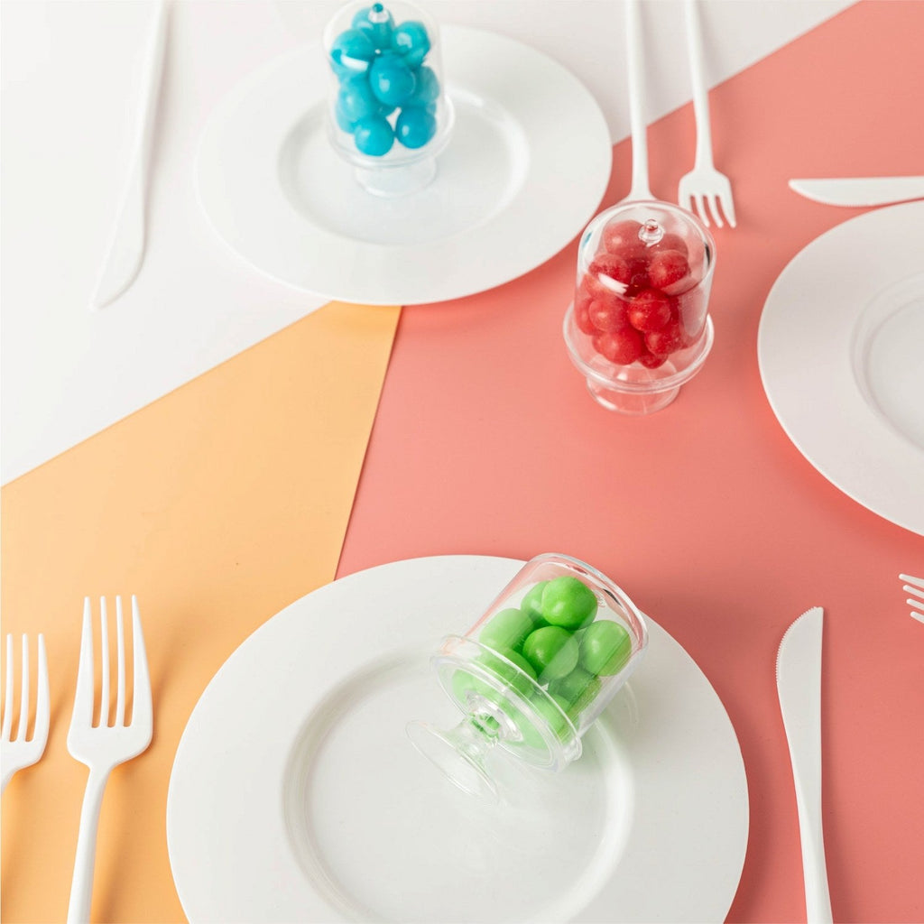 Mini Cake Dish Shaped Acrylic Candy Boxes 8 Pack 2.125"X3.5"