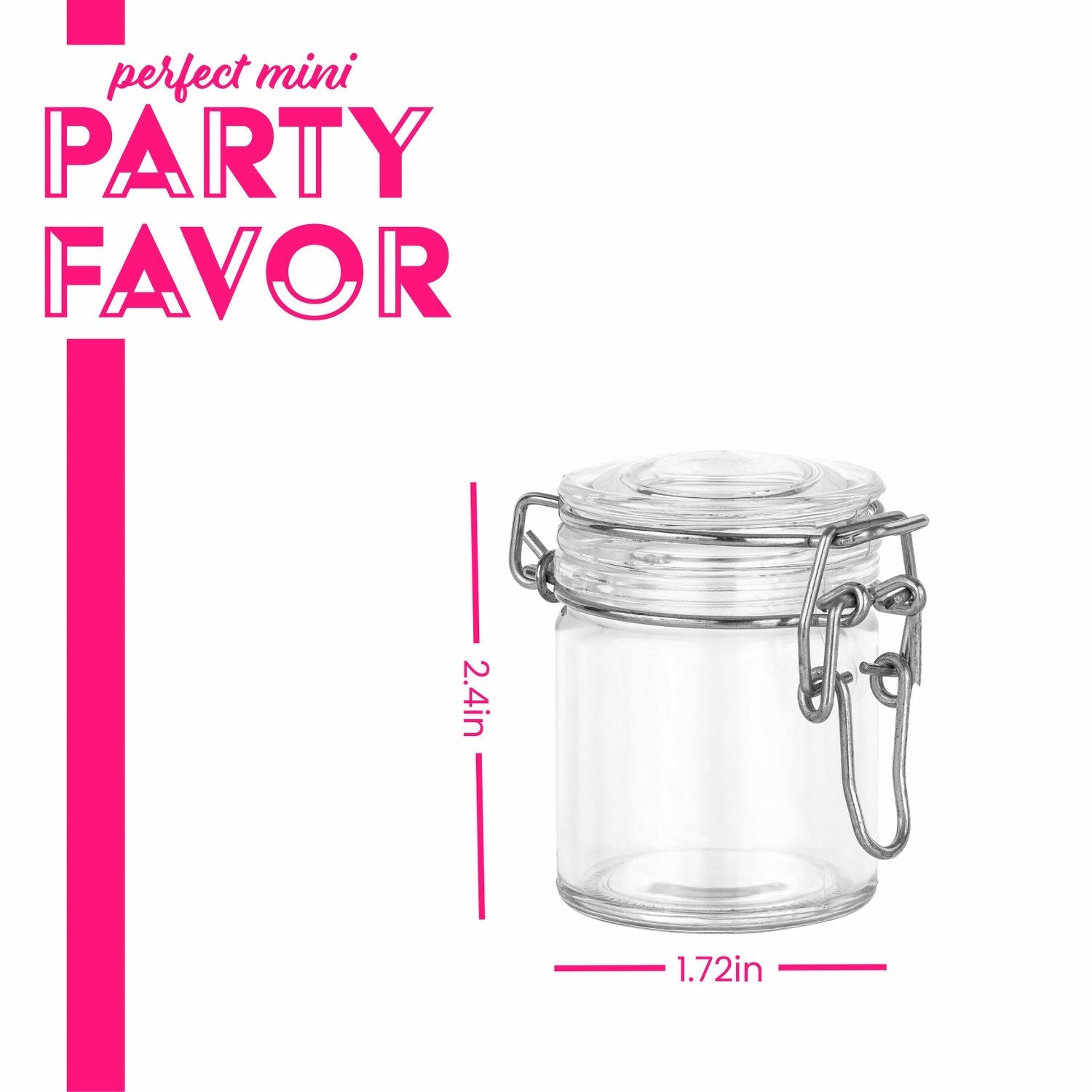 Clamp Jar Shaped Acrylic Candy Boxes 6 Pack 1.72"X2.4"