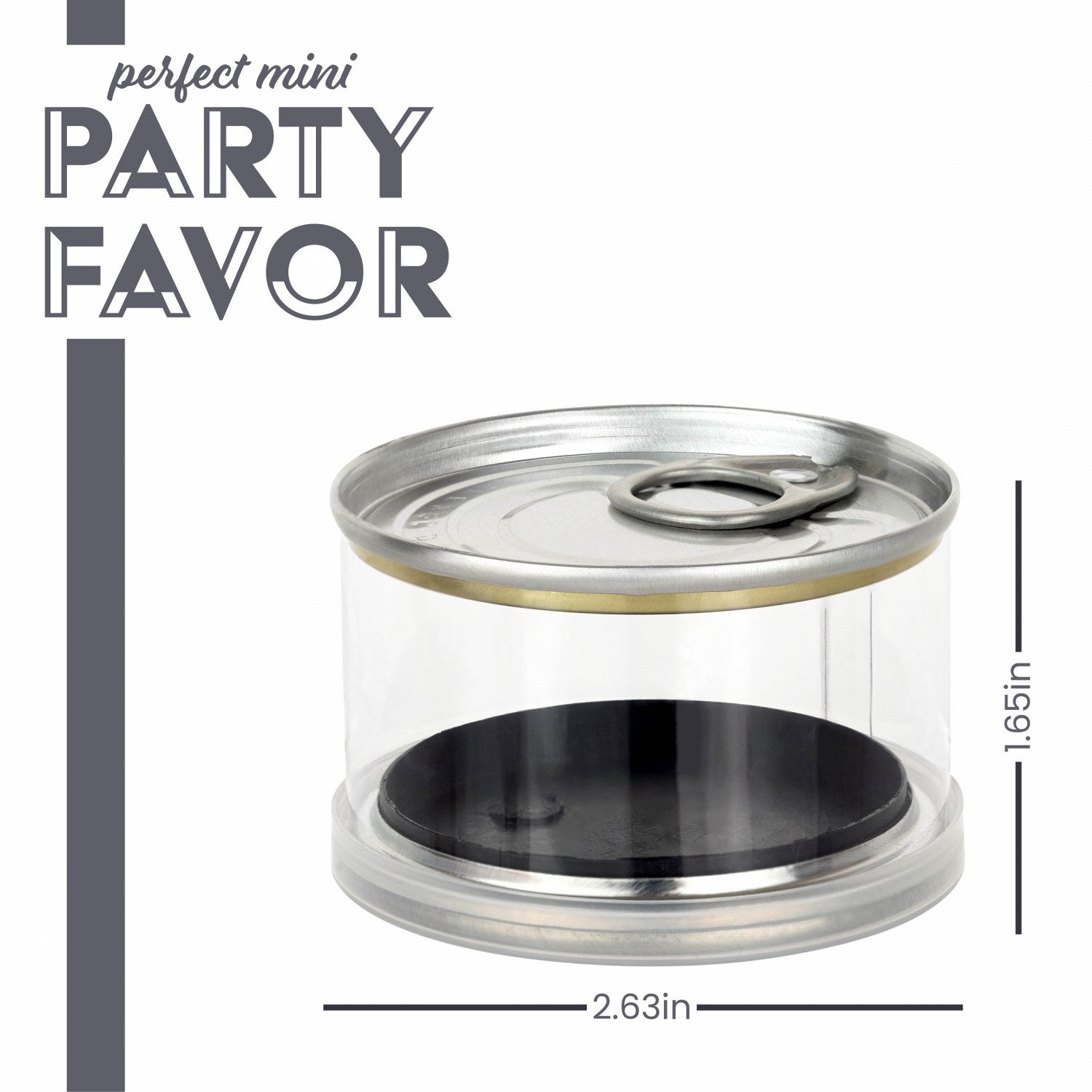 Tin Can Box Shaped Acrylic Candy Boxes 12 Pack 2.63"X1.65"