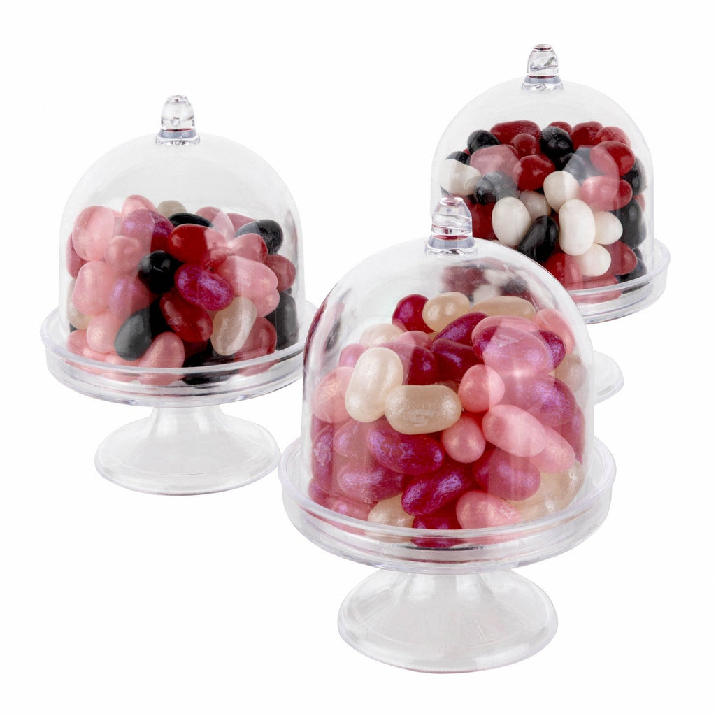 Mini Cake Dome Shaped Acrylic Candy Boxes 8 Pack 2.75"X3.93"