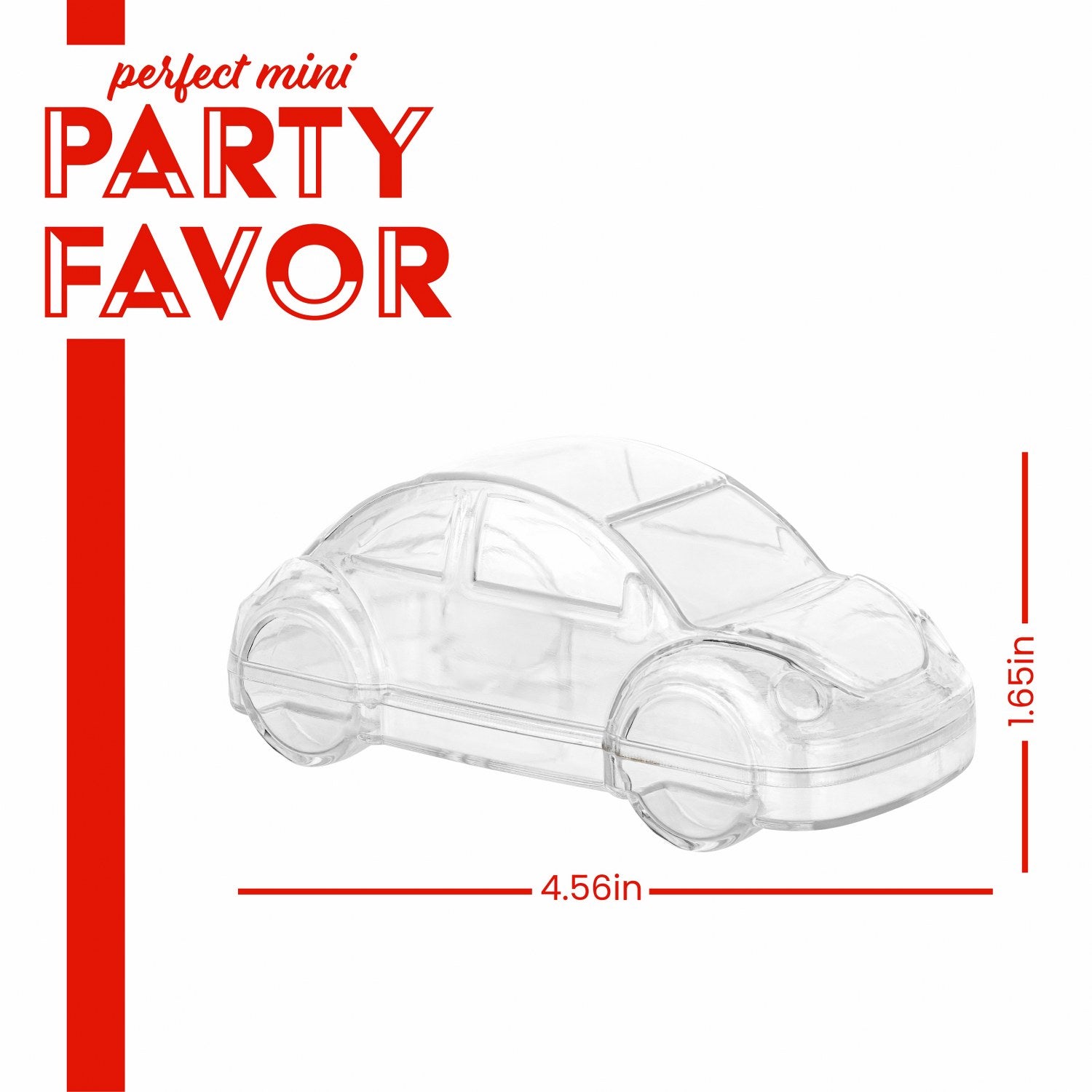 Car Shaped Acrylic Candy Boxes 8 Pack 4.56"X1.65"