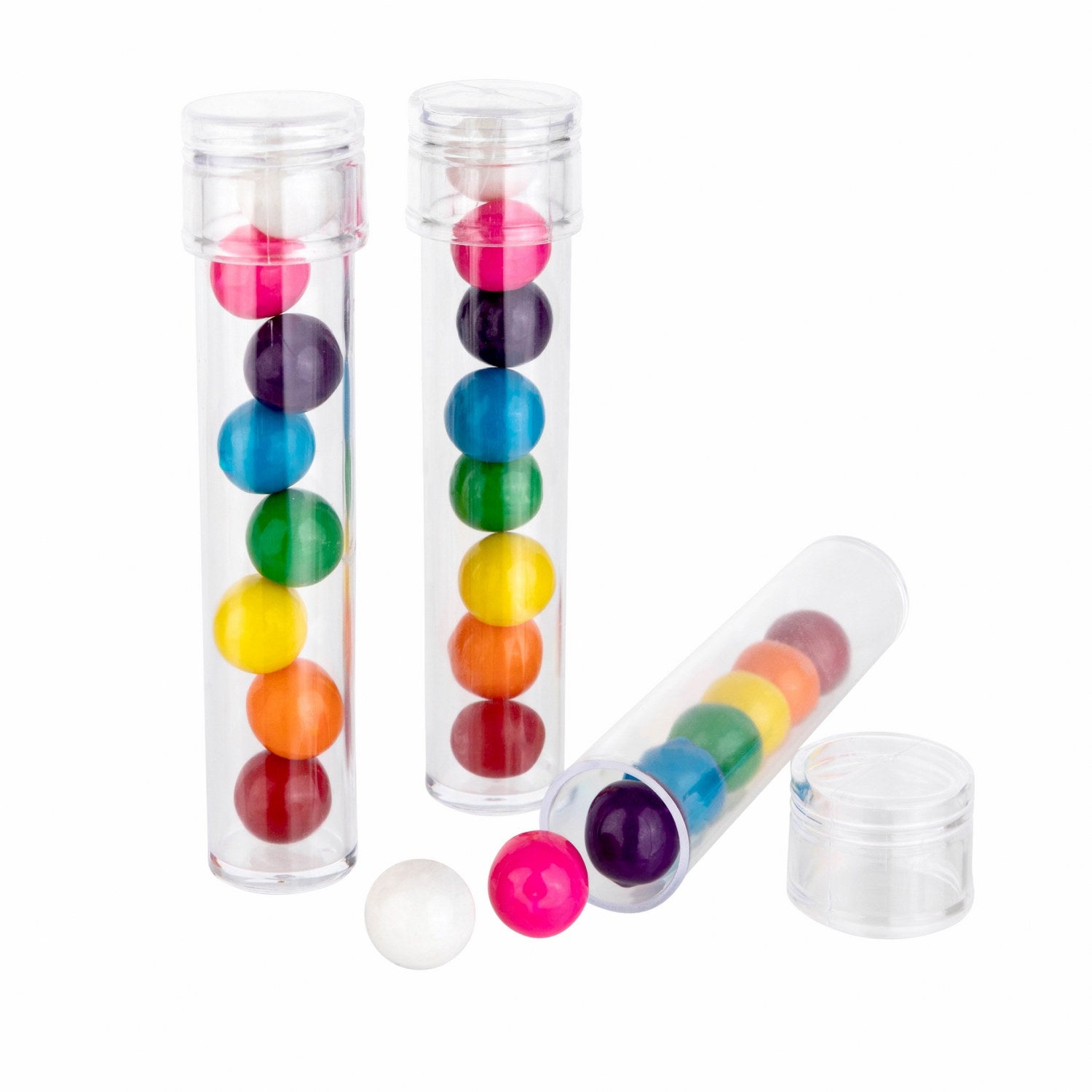 Tube Shaped Acrylic Candy Boxes 12 Pack 4.5"X0.94"