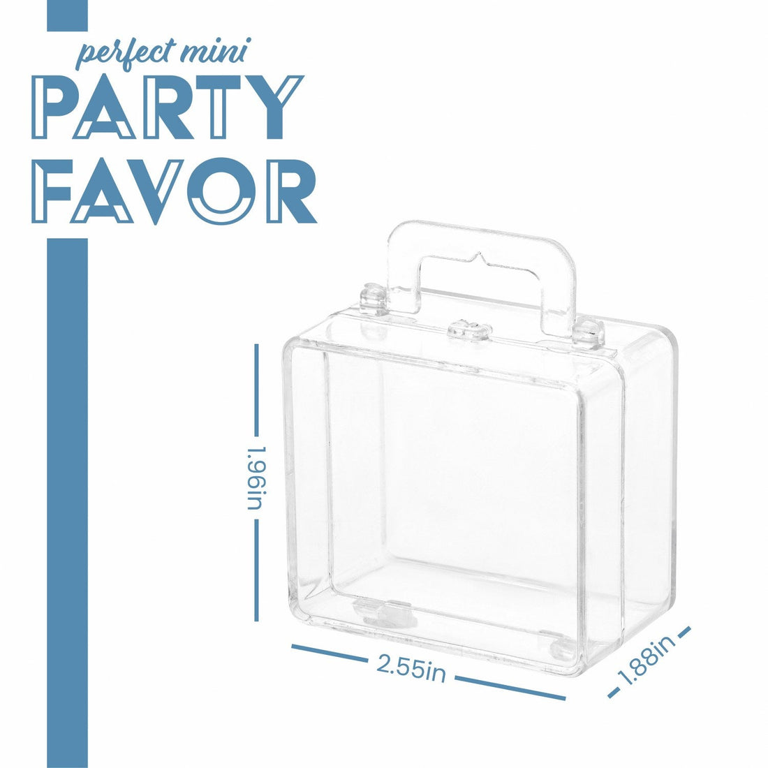 Suitcase Shaped Acrylic Candy Boxes 12 Pack 2.55"X1.96"X1.18"