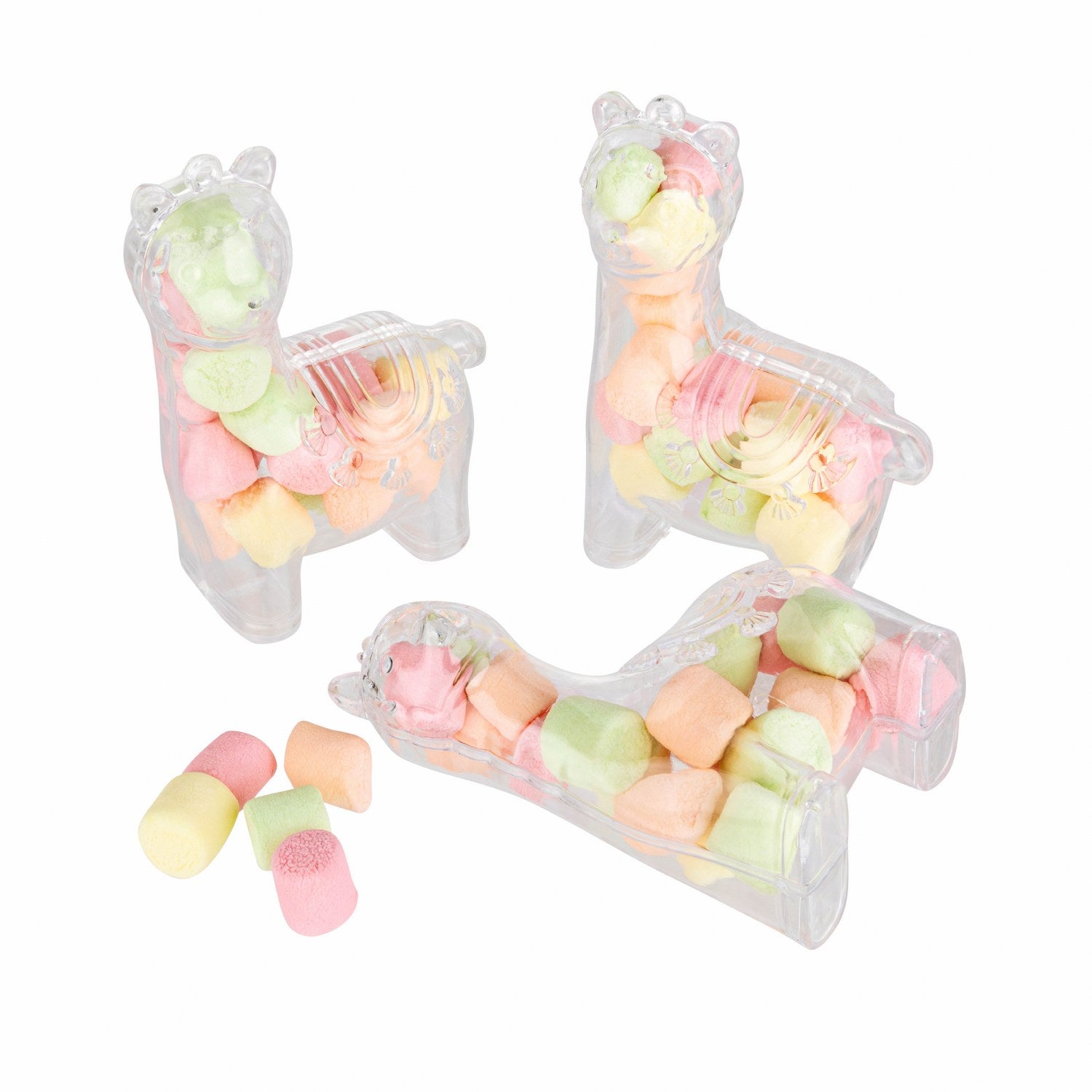 Alpaca Shaped Acrylic Candy Boxes 12 Pack 3.75"X2.64"X1.5"