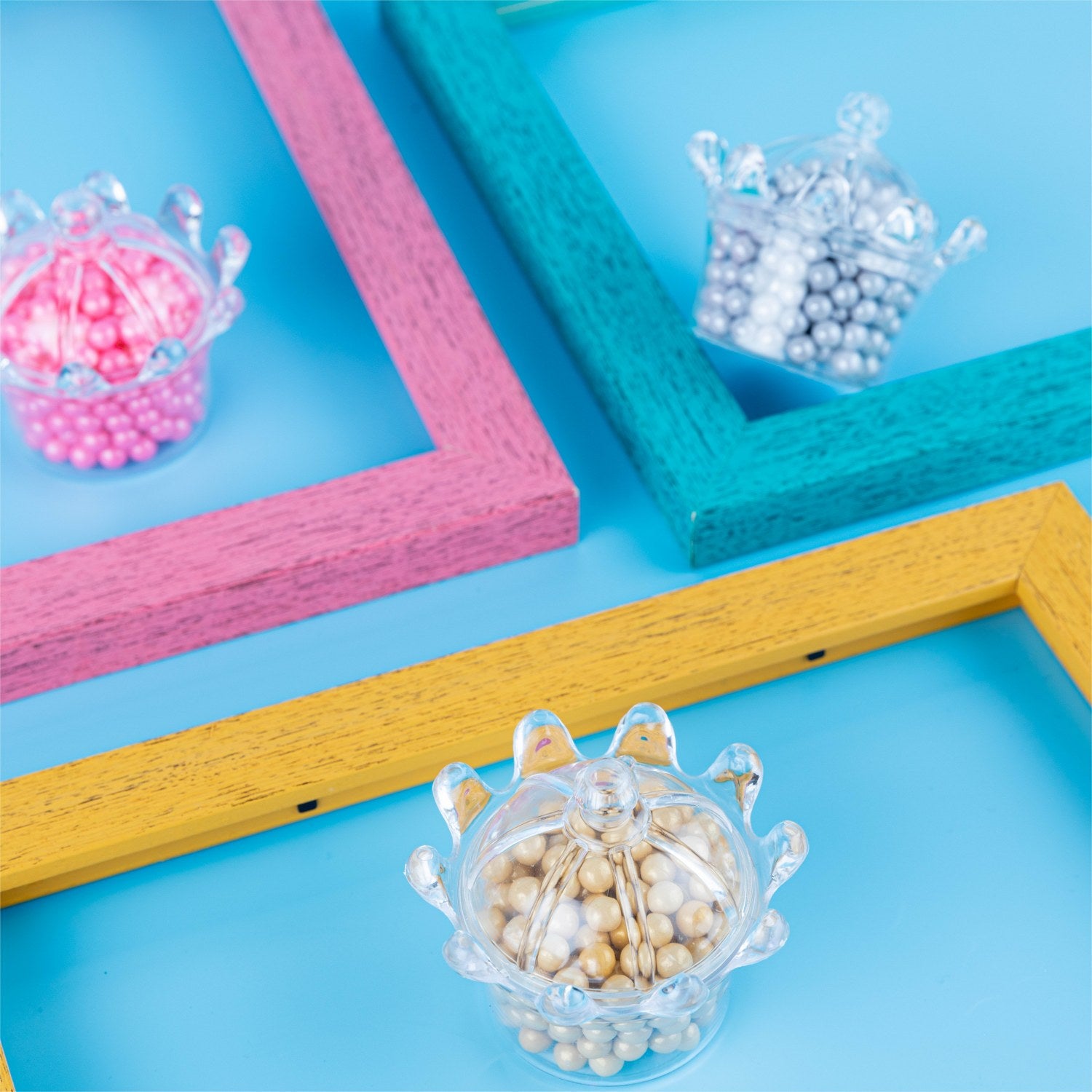 Crown Shaped Acrylic Candy Boxes 8 Pack 2.95"X2.75"