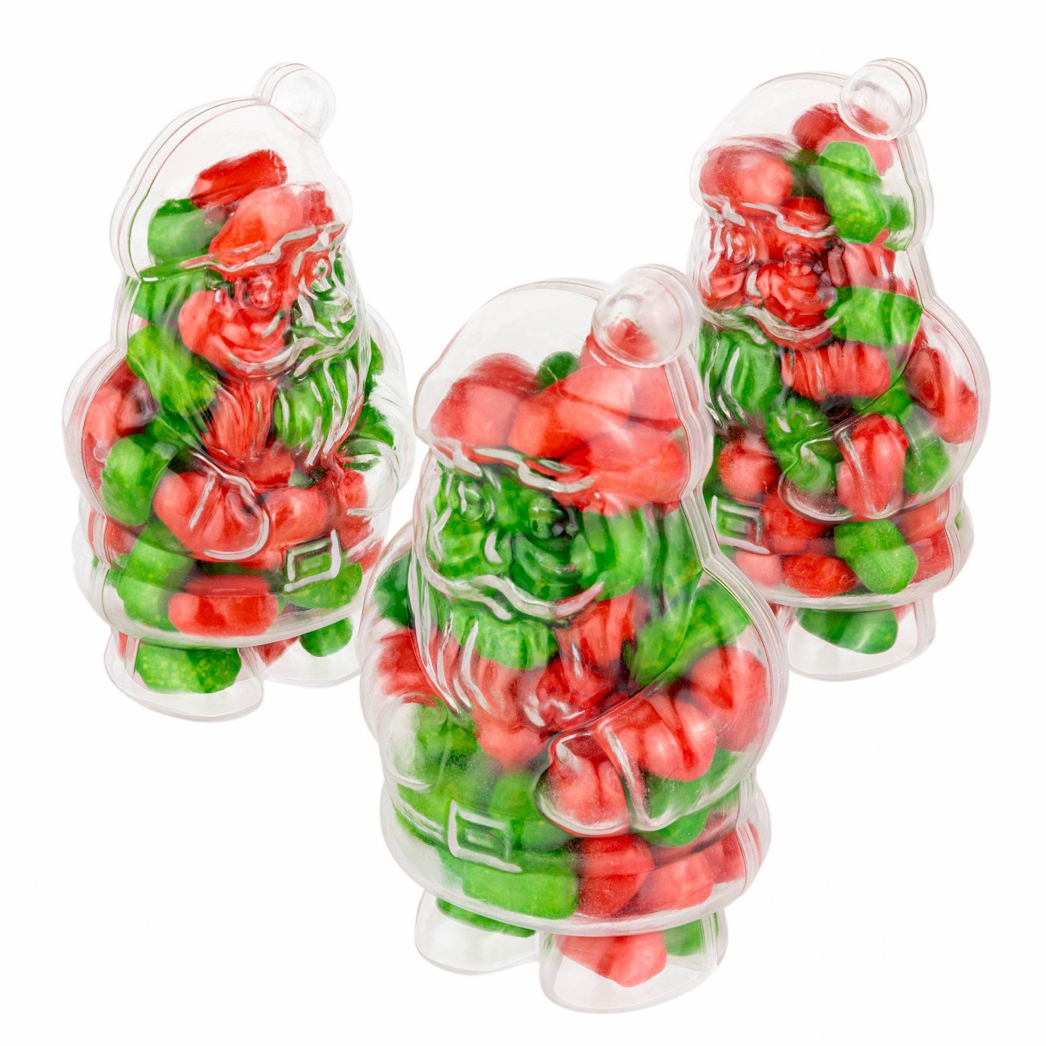 Santa Shaped Acrylic Candy Boxes 8 Pack 4.72"X2.36"X1.96"