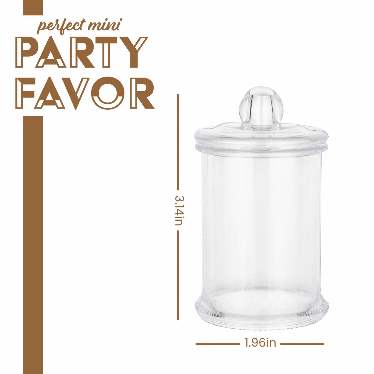 Cookie Jar Shaped Acrylic Candy Boxes 8 Pack 1.96"X3.14"
