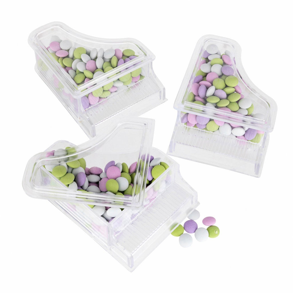 Grand Piano Shaped Acrylic Candy Boxes 8 Pack 2.48X3.34"X1.29"