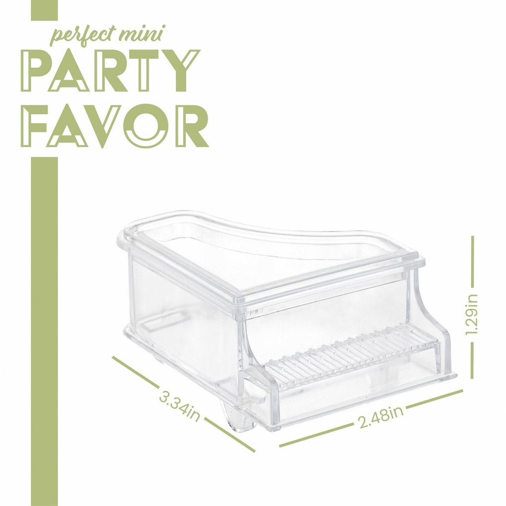 Grand Piano Shaped Acrylic Candy Boxes 8 Pack 2.48X3.34"X1.29"