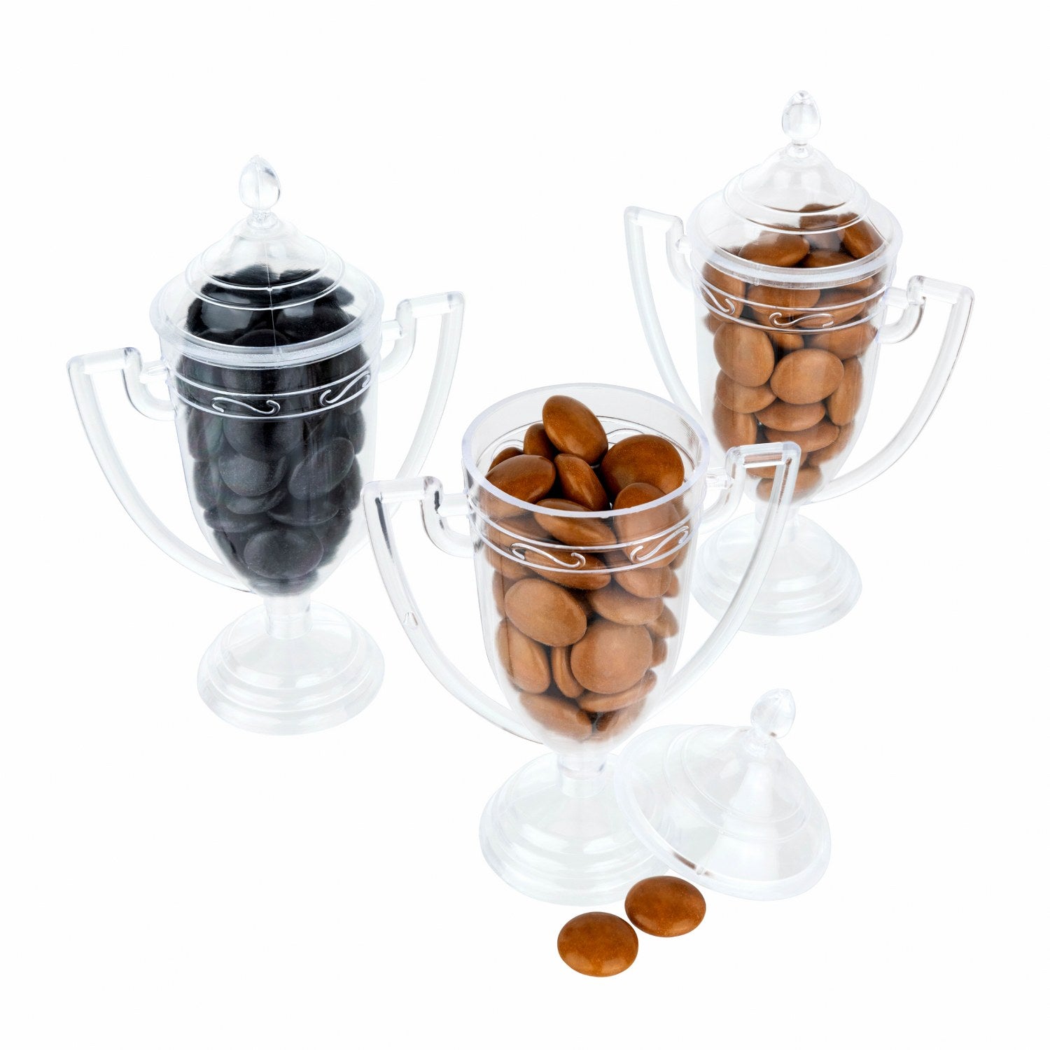 Trophy Cup Shaped Acrylic Candy Boxes 12 Pack 1.69"X3.5"X3.14"