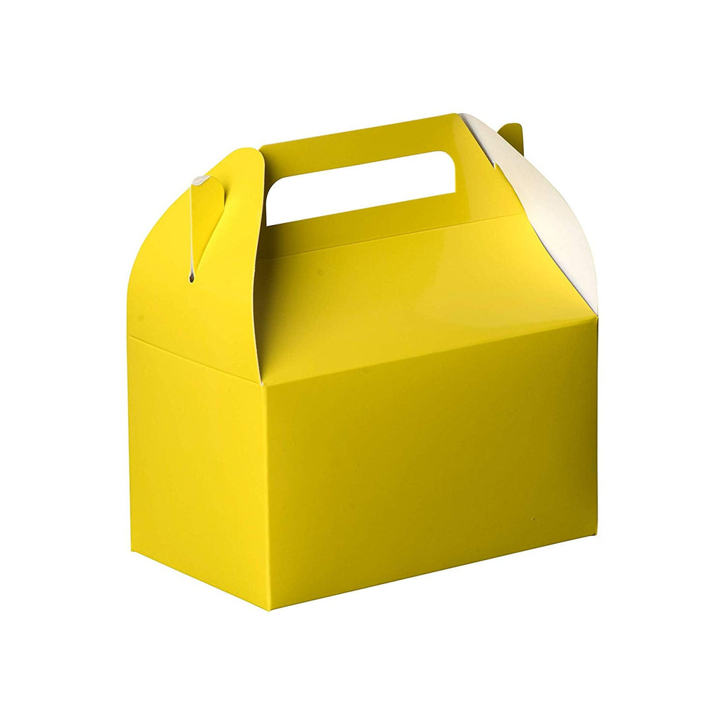 Yellow Party Favors Paper Treat Boxes 10 Pack 6.25" X 3.75" X 3.5"