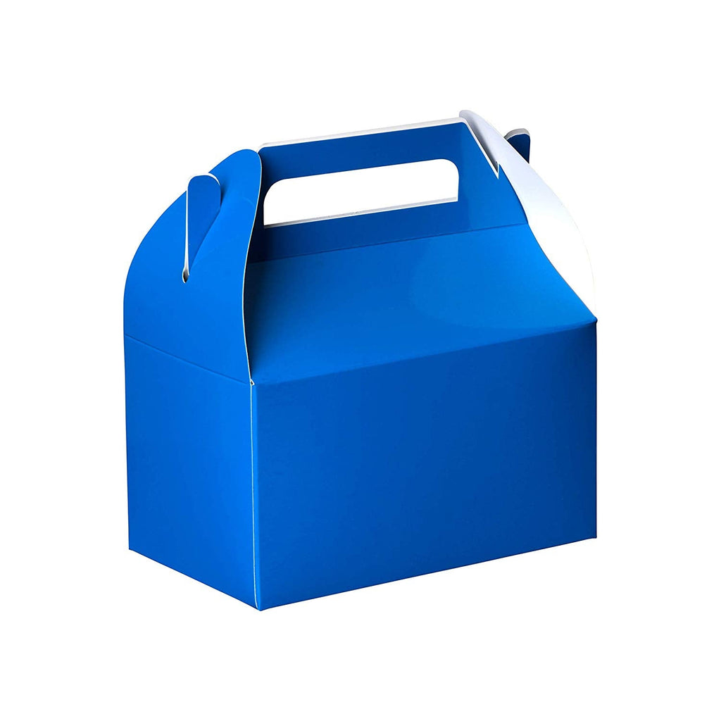 Blue Party Favors Paper Treat Boxes 10 Pack 6.25" X 3.75" X 3.5"