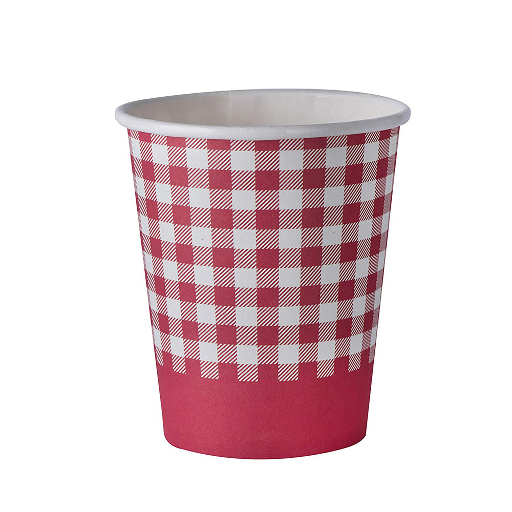 Picnic Themed 9 Oz Disposable Paper Cups 50 Pack
