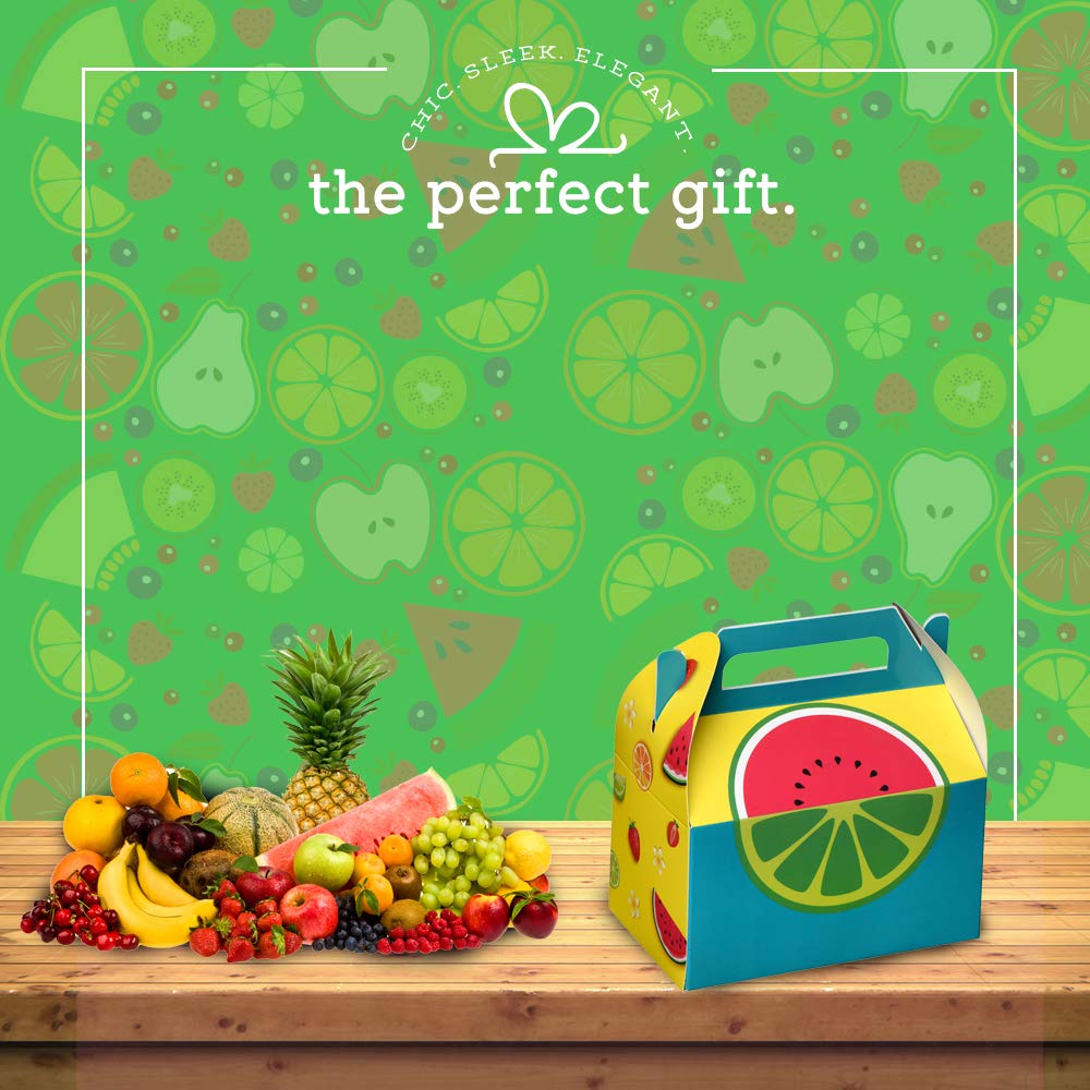 Fruit Paper Treat Boxes 10 Pack 6.25" X 3.75" X 3.5"