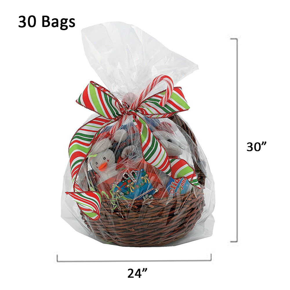 Clear Cellophane Bags Party Favor Treat Bags 24"X 30" 30 Bags