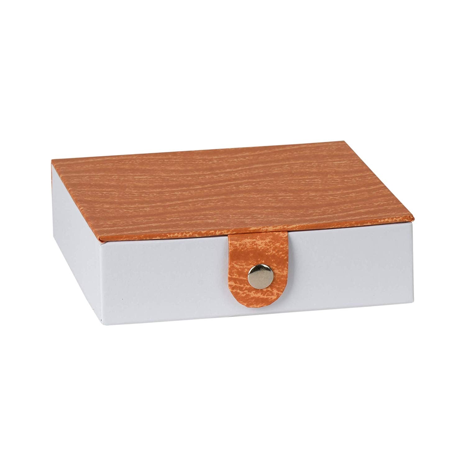 Orange Gift Box With Snap Closure 3 Pack 5.9ÒX5.9ÒX1.8Ó