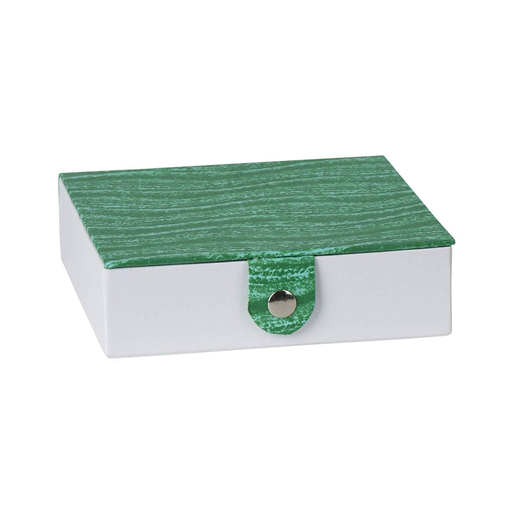 Green Gift Box With Snap Closure 3 Pack 5.9X5.9X1.8