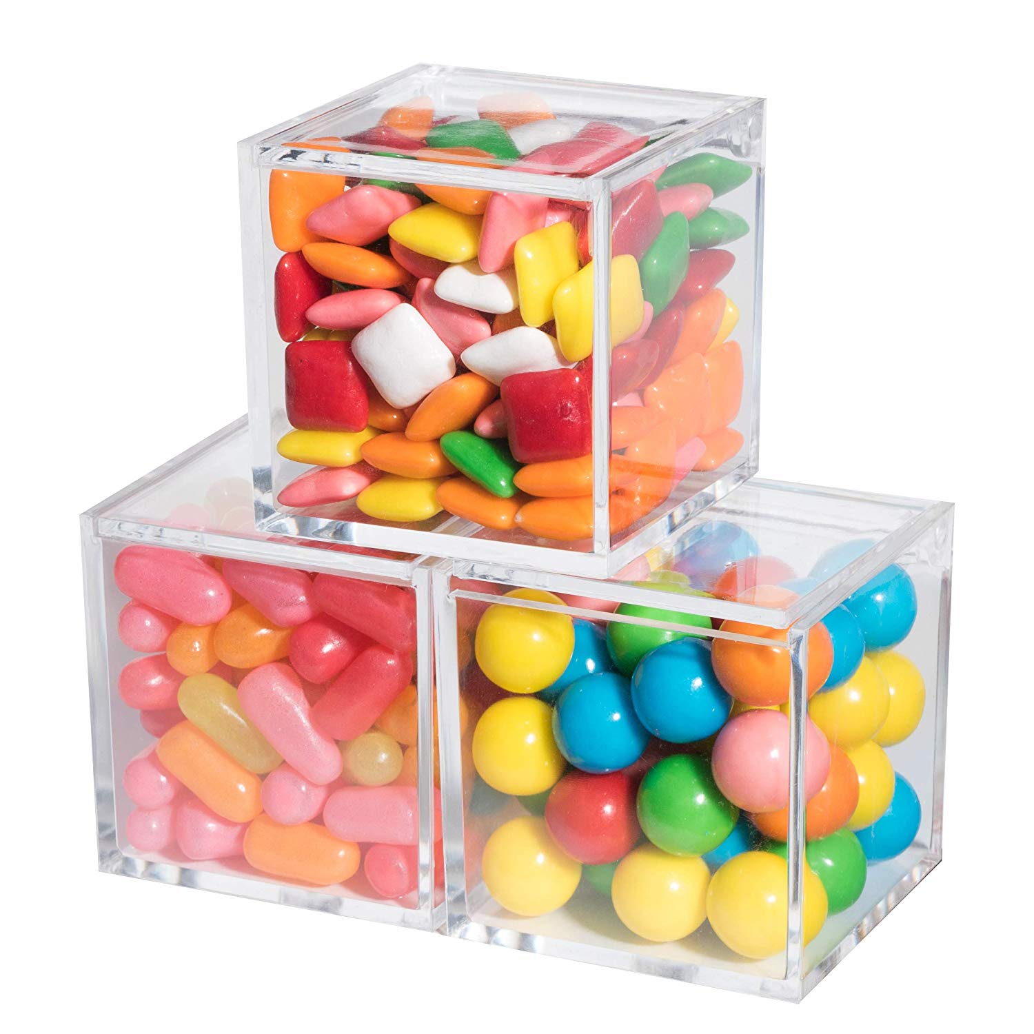 Clear Acrylic Boxes 6 Pack 2.36''X2.36''X2.36''