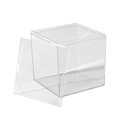 Clear Acrylic Boxes 4x4x4 Inches (Pack of 8)