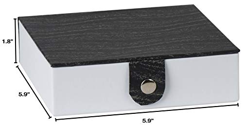 Black Gift Box With Snap Closure 3 Pack 5.9X5.9X1.8