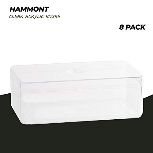 Clear Acrylic Boxes 5.75"X3.55"X2" 8 Pack