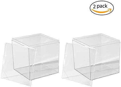 Clear Acrylic Boxes 4x4x4 Inches (Pack of 8)