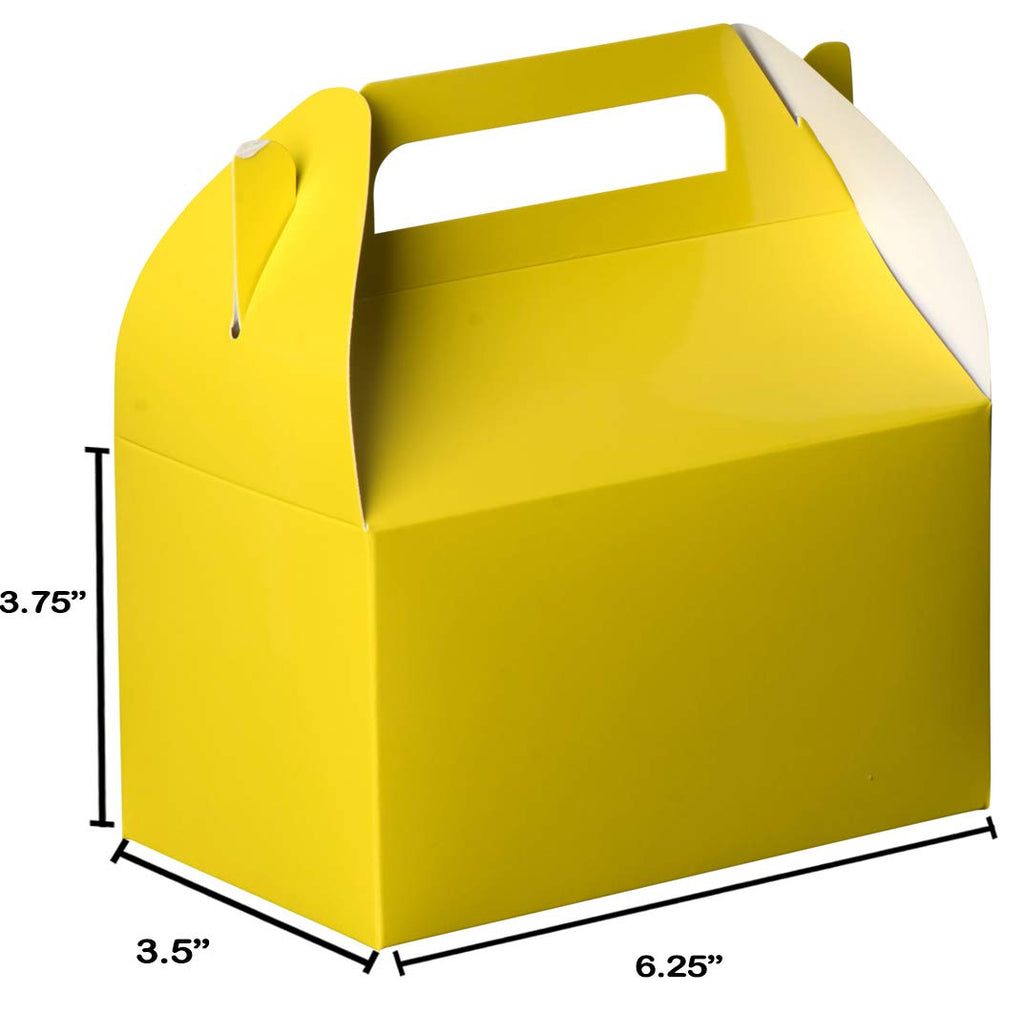 Yellow Party Favors Paper Treat Boxes 10 Pack 6.25" X 3.75" X 3.5"