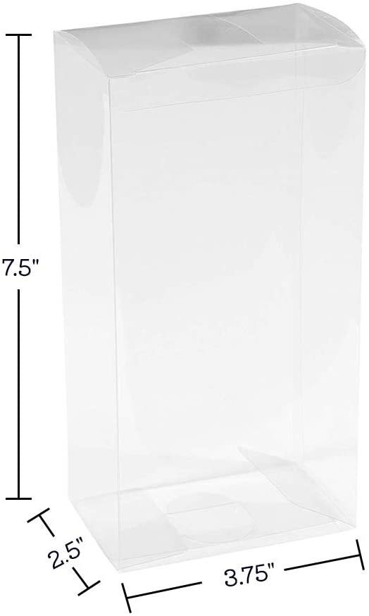 Clear Plastic Gift Boxes large 7.5"X3.75"X2.5" 8 pack
