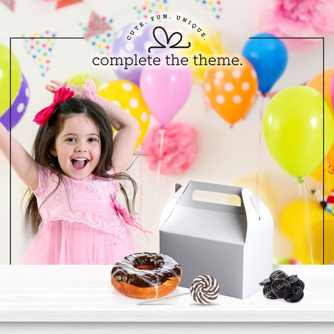 White Party Favors Paper Treat Boxes 10 Pack 6.25" X 3.75" X 3.5"