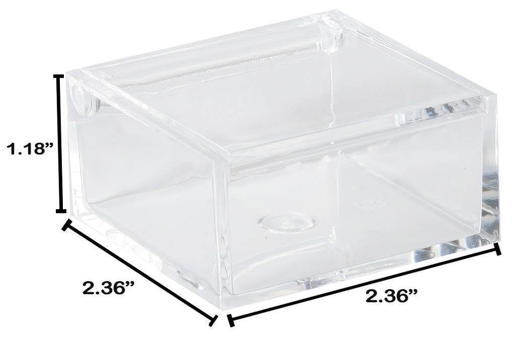 Clear Acrylic Boxes 2.36''X2.36''X1.18'' 8 Pack