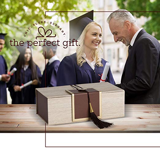 Gift Box With Tassel 4 Pack 7X4X 2.5 Brown