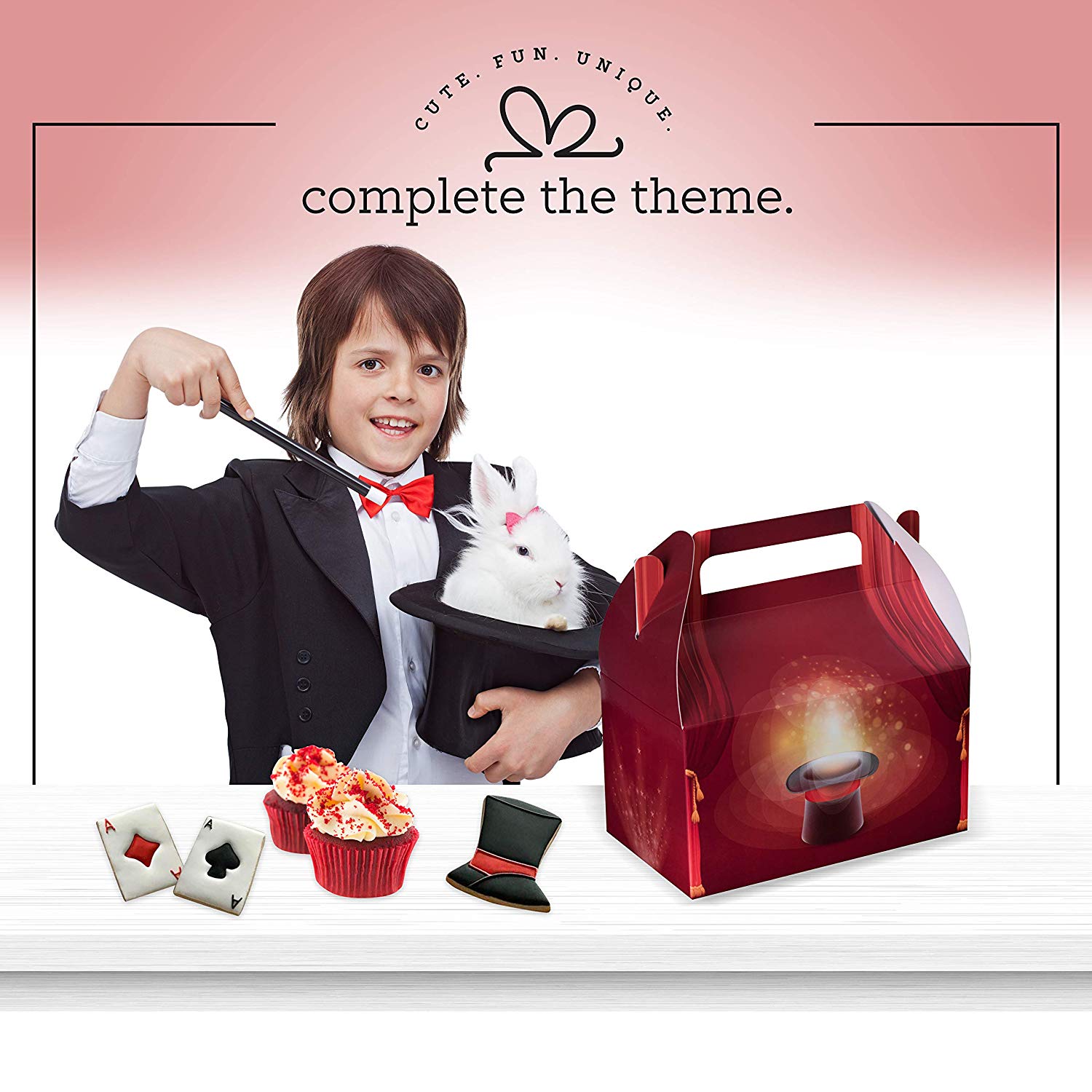 Paper Treat Boxes Magician 6.25" X 3.75" X 3.5" 10 Pack