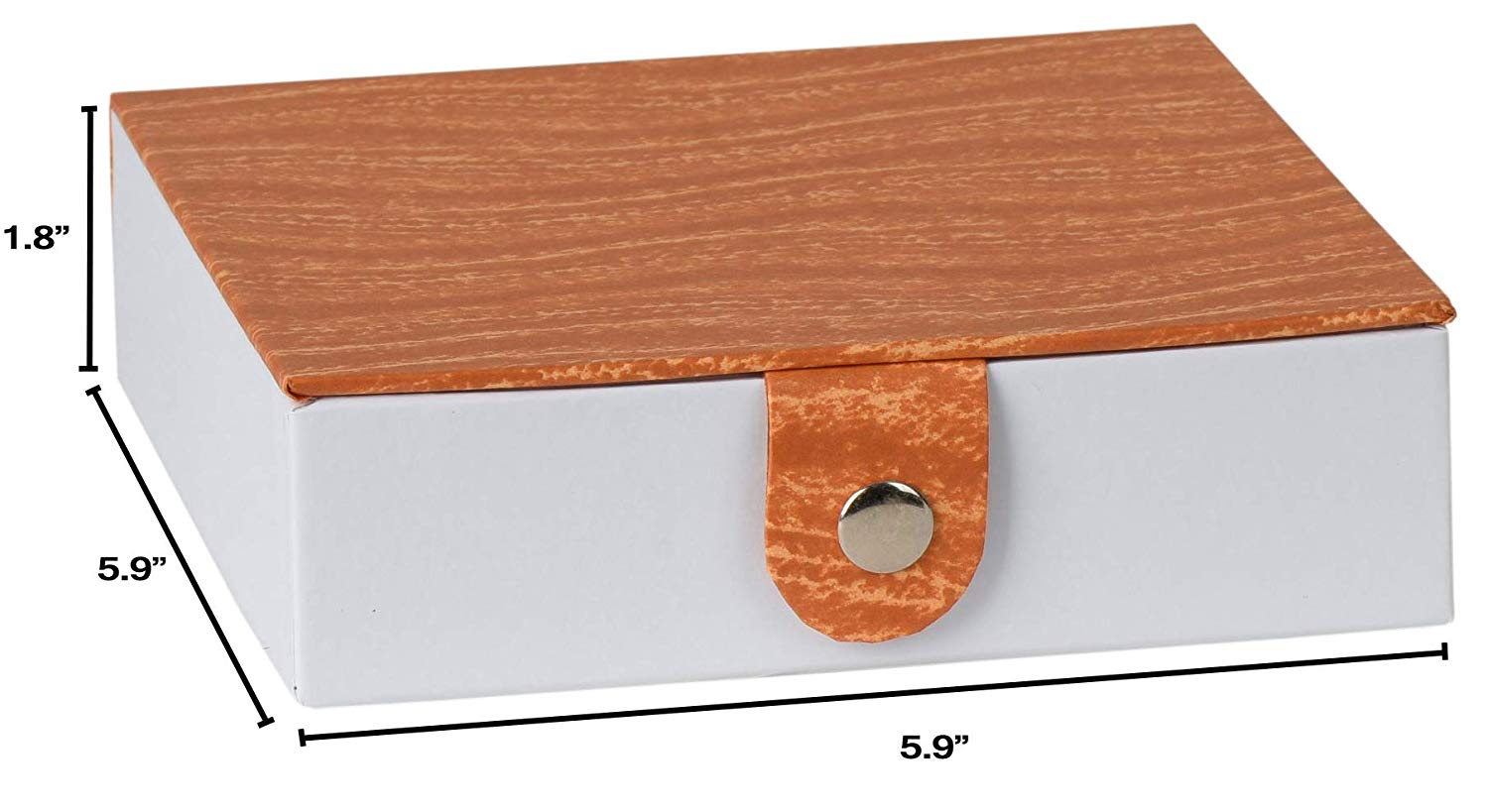 Orange Gift Box With Snap Closure 3 Pack 5.9ÒX5.9ÒX1.8Ó