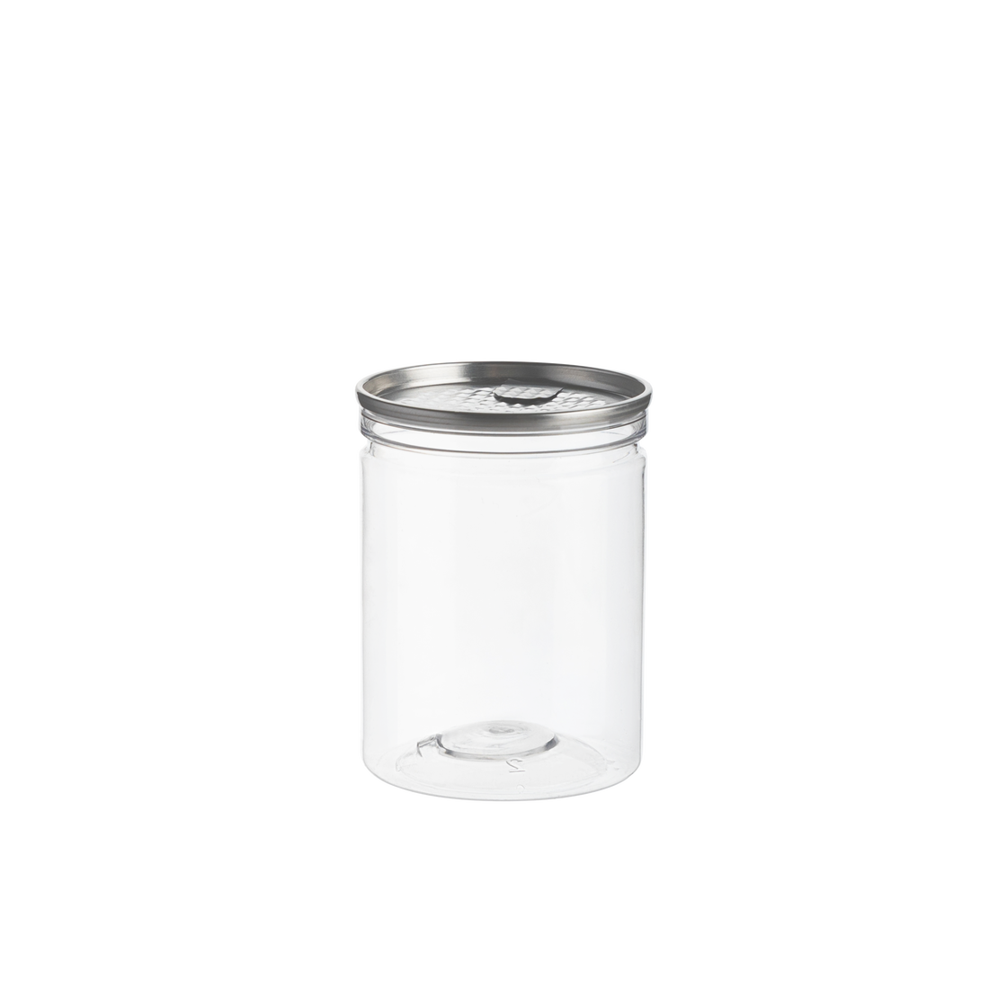 4oz clear can  with Aluminum Peel-Off Lid and Plastic Lid