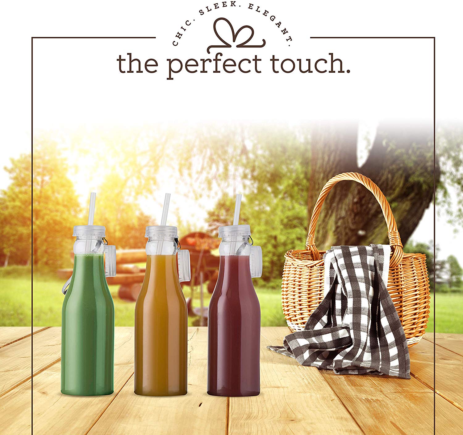 Blue Plastic Bottle With Straw 6 Pack 22 Oz