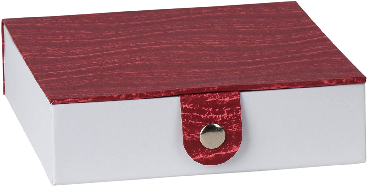 Burgundy Gift Box With Snap Closure 3 Pack 5.9X5.9X1.8