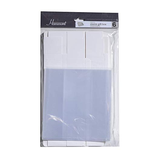 Clear Pvc Sleeve Diy Sliding White Gift Box 6 Pack 7 X 4.75 X 2