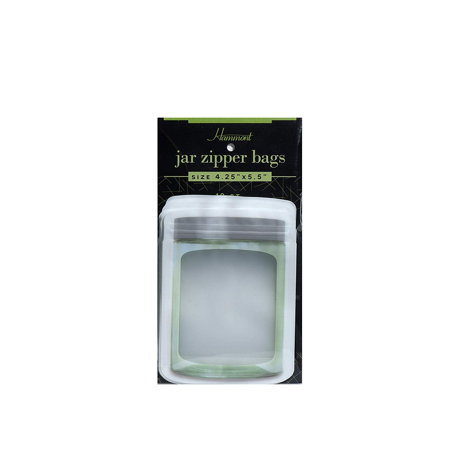 Jar Shape Airtight Bag Silver 4.25"X5.5" 10 Pack