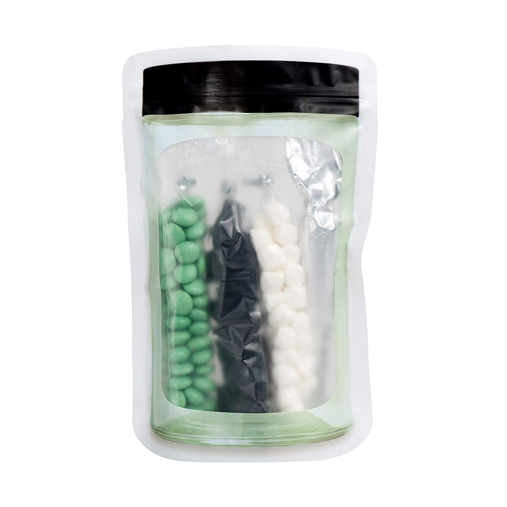 Jar Shape Airtight Seal Black 6"X9.5" Bag 10 Packs