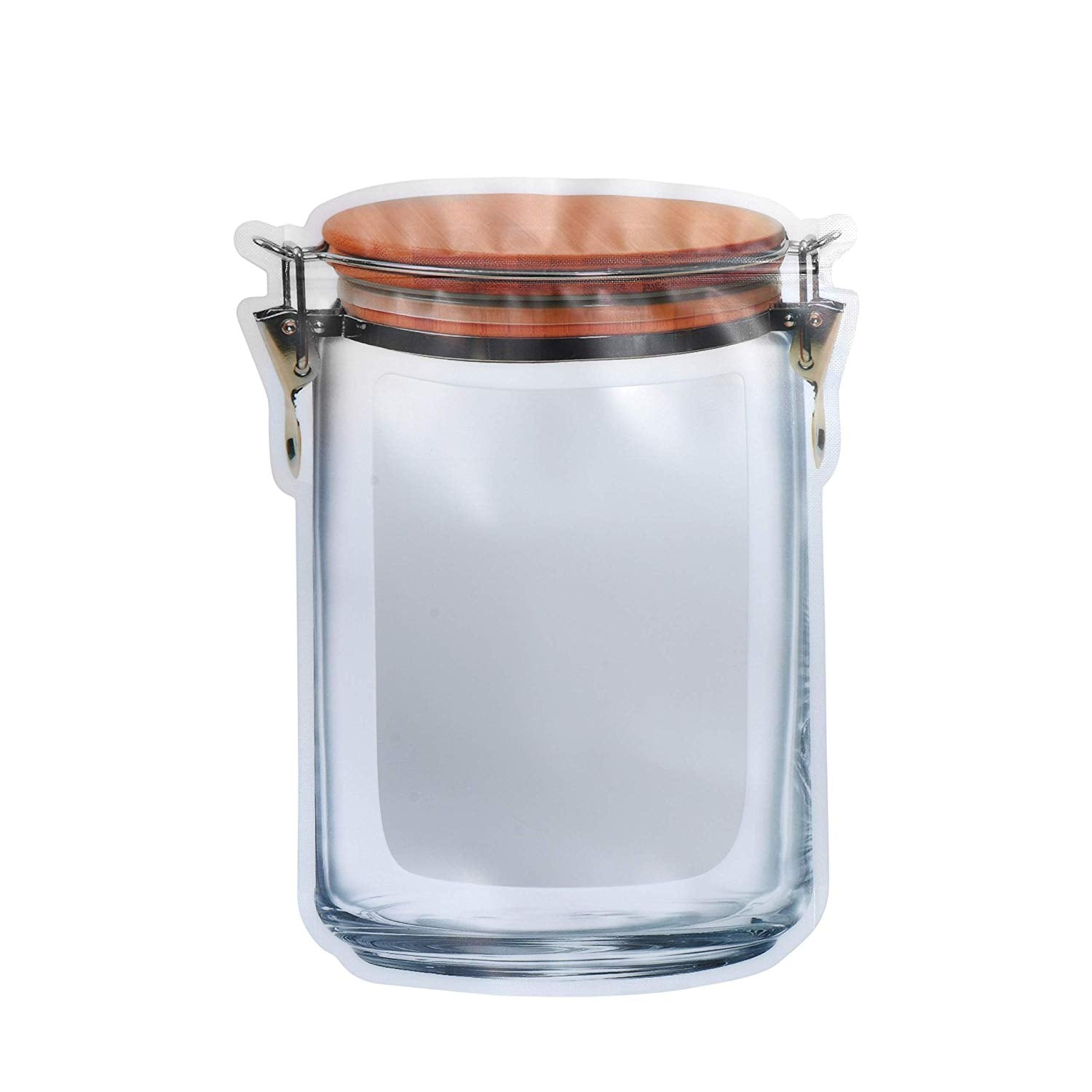 Jar Shape Airtight Wood Bag Pack of 10 6"X7.5"