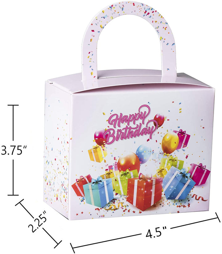Birthday Girls Candy Boxes 18 Pack 4.5" X 3.75" X 2.25"